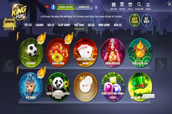 King Fun - Siêu phẩm game đổi thưởng ít người biết King-Fun