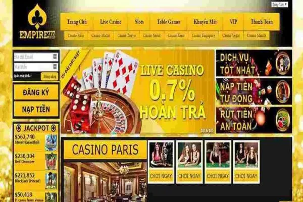 Empire777 – Cổng game bài giải trí hay bậc nhất hiện nay empire777-3