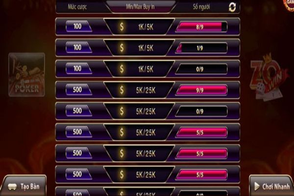Poker tại Zowin - Khám phá cách chơi hiệu quả nhất poker zowin