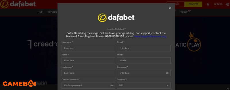 Dafabet - Nhà cái uy tín hàng đầu Châu Á - Link mới update 2022 Biểu mẫu đăng ký tài khoản cá cược tại nhà cái Dafabet