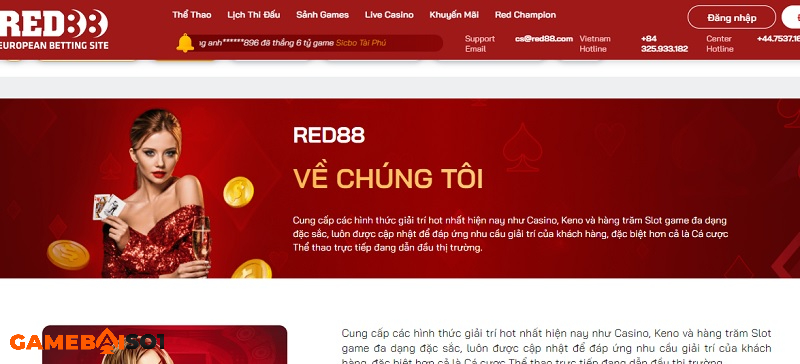 Red88 - Nhà cái cá cược online hàng đầu Châu Âu Nguồn gốc của Red88 vô cùng minh bạch và hợp pháp khi chơi