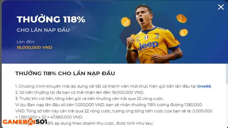 One88 - Website cá cược bóng đá uy tín nhất top 1 Châu Á Thưởng nạp thả ga cho anh em cược thủ mới tham gia