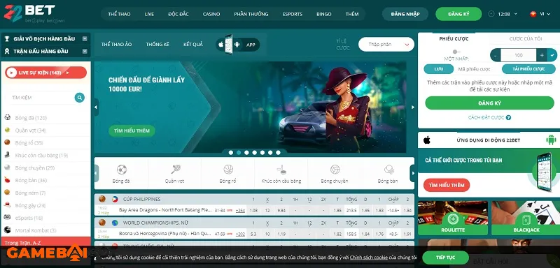 22Bet - Nhà cái quốc tế chuyên cung cấp các dòng game cá cược 22bet