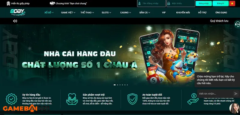 Bắn cá đổi thưởng Bắn Cá 8Day - Game đổi thưởng uy tín và chất lượng ban ca 8day uy tin