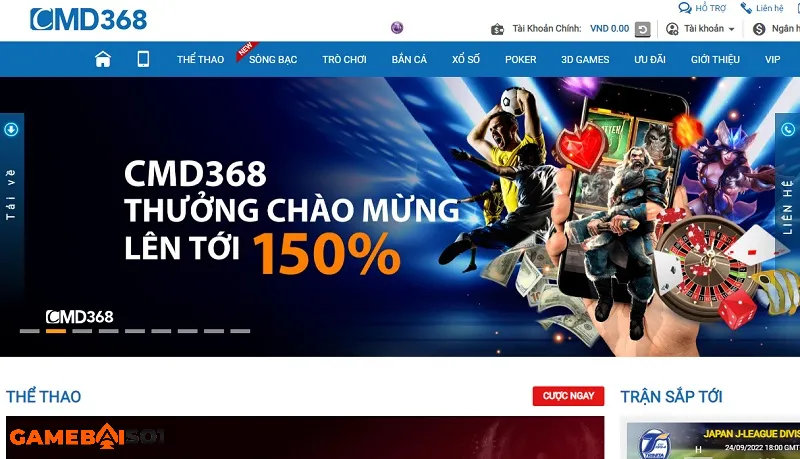 CMD368 - Đẳng cấp nhà cái cá cược hàng đầu Đông Nam Á cmd368