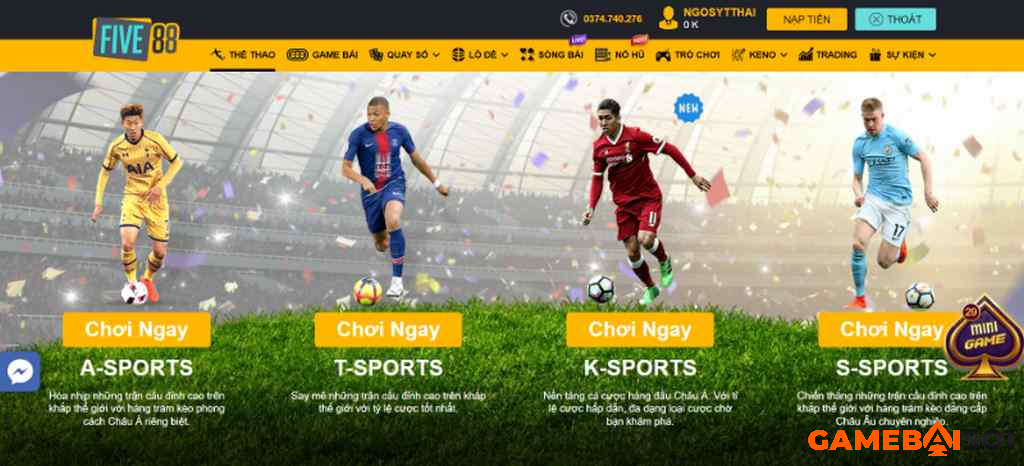 Kho game đổi thưởng hot tại Five88 và điều thú vị nên biết thể thao tại NHÀ CÁI FIVE88