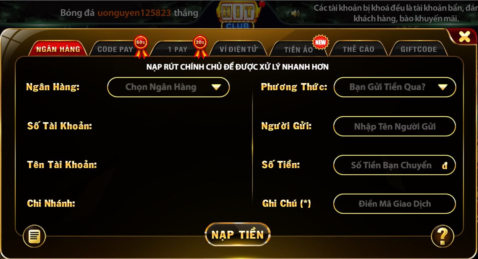 4 Cách Nạp Tiền Hit Club Cực Đơn Giản Dễ Hiểu cách nạp tiền vào Hit CLub