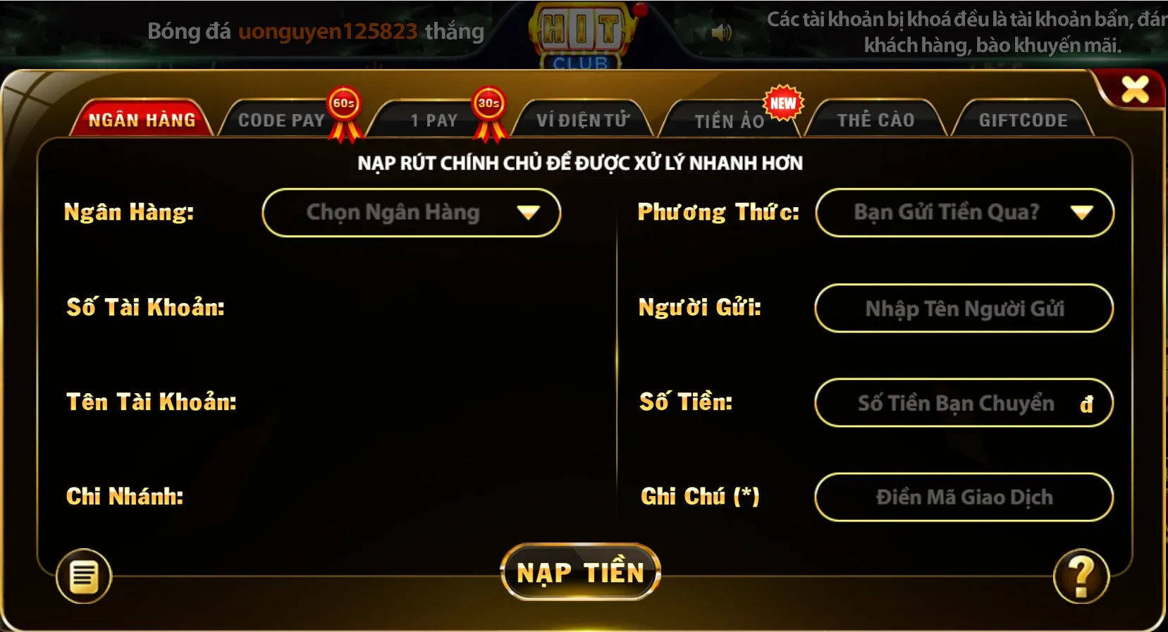 4 Cách Nạp Tiền Hit Club Cực Đơn Giản Dễ Hiểu Hướng dẫn chi tiết cách nạp tiền vào Hit CLub
