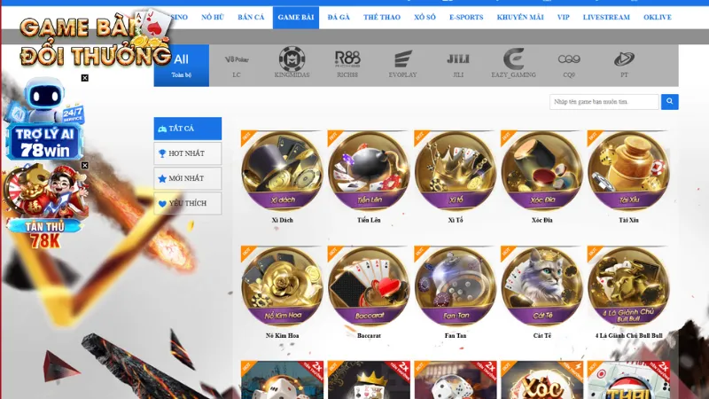 Khám phá nhà cái 78win với kho game 50+ cực kỳ hấp dẫn Điểm danh top 5 siêu phẩm đình đám nhất 78win