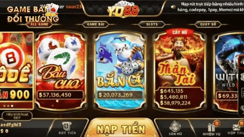 Yo88 - Trải nghiệm cổng game lớn và uy tín nhất hiện nay Điểm mạnh ưu việt của cổng game